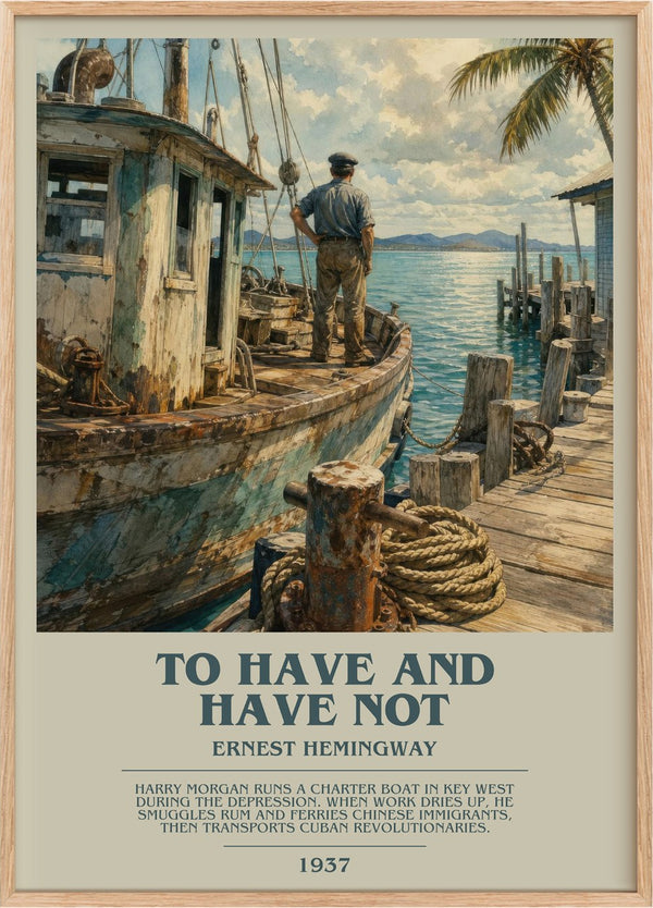 To Have And Have Not Bookish Wall Art by Ernest Hemingway
