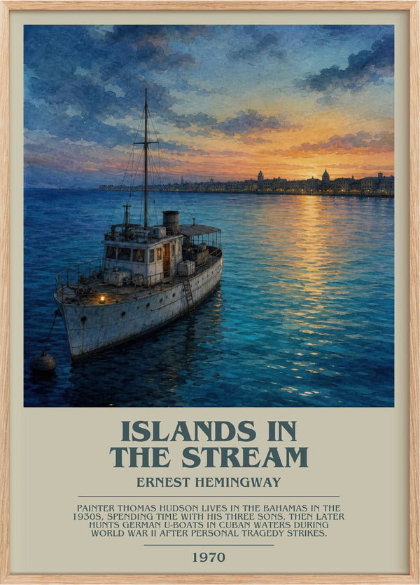 Islands In The Stream Bookish Wall Art by Ernest Hemingway