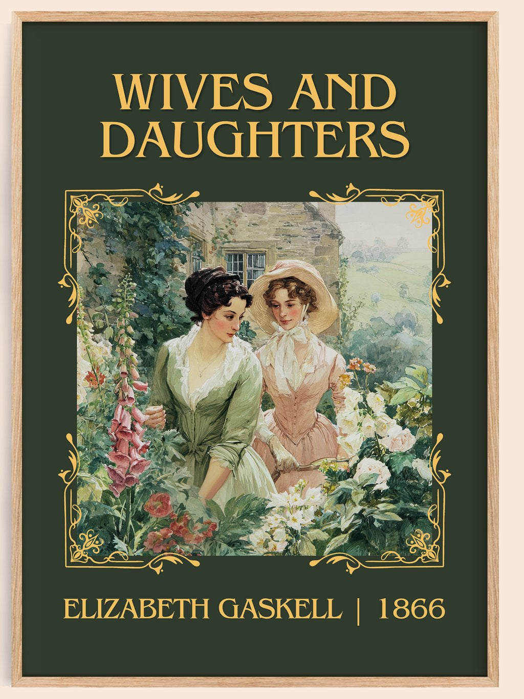 Wives And Daughters Classic Book Art Print by Elizabeth Gaskell – book poster