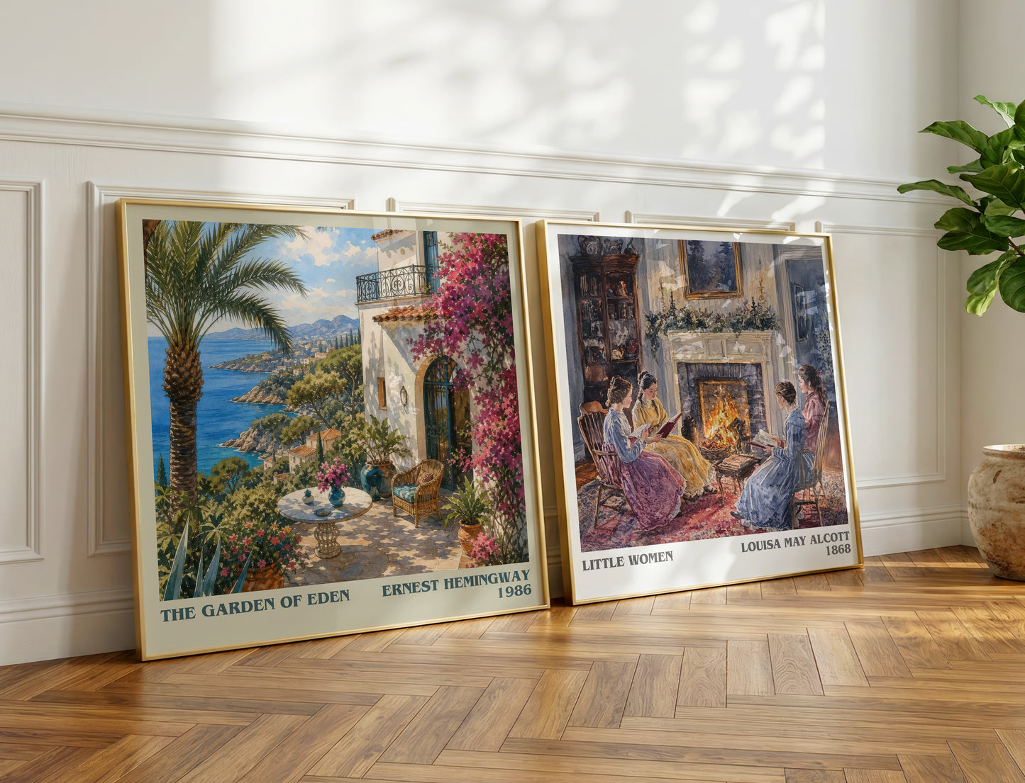The Garden Of Eden literary print on bookshelf – Ernest Hemingway fan gift