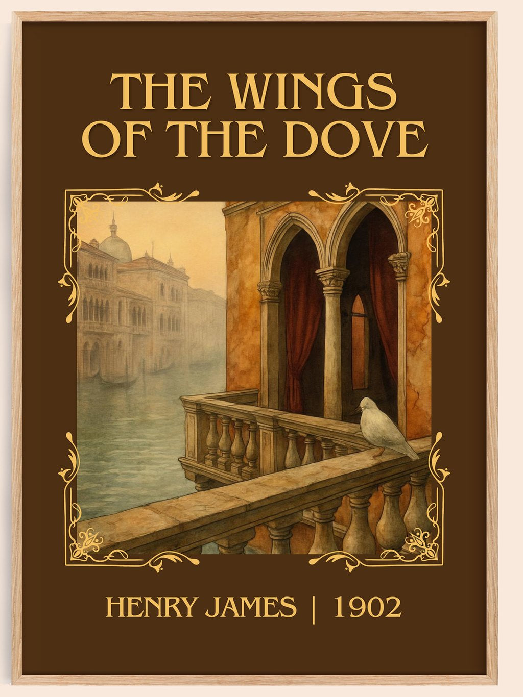 The Wings Of The Dove Classic Book Art Print by Henry James – book poster