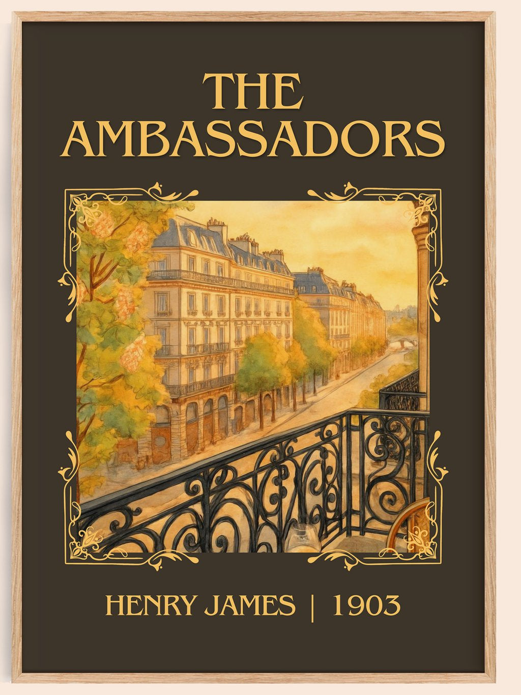 The Ambassadors Classic Book Art Print by Henry James – book poster