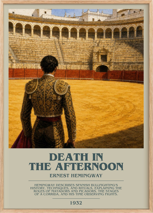 Death In The Afternoon Bookish Wall Art by Ernest Hemingway