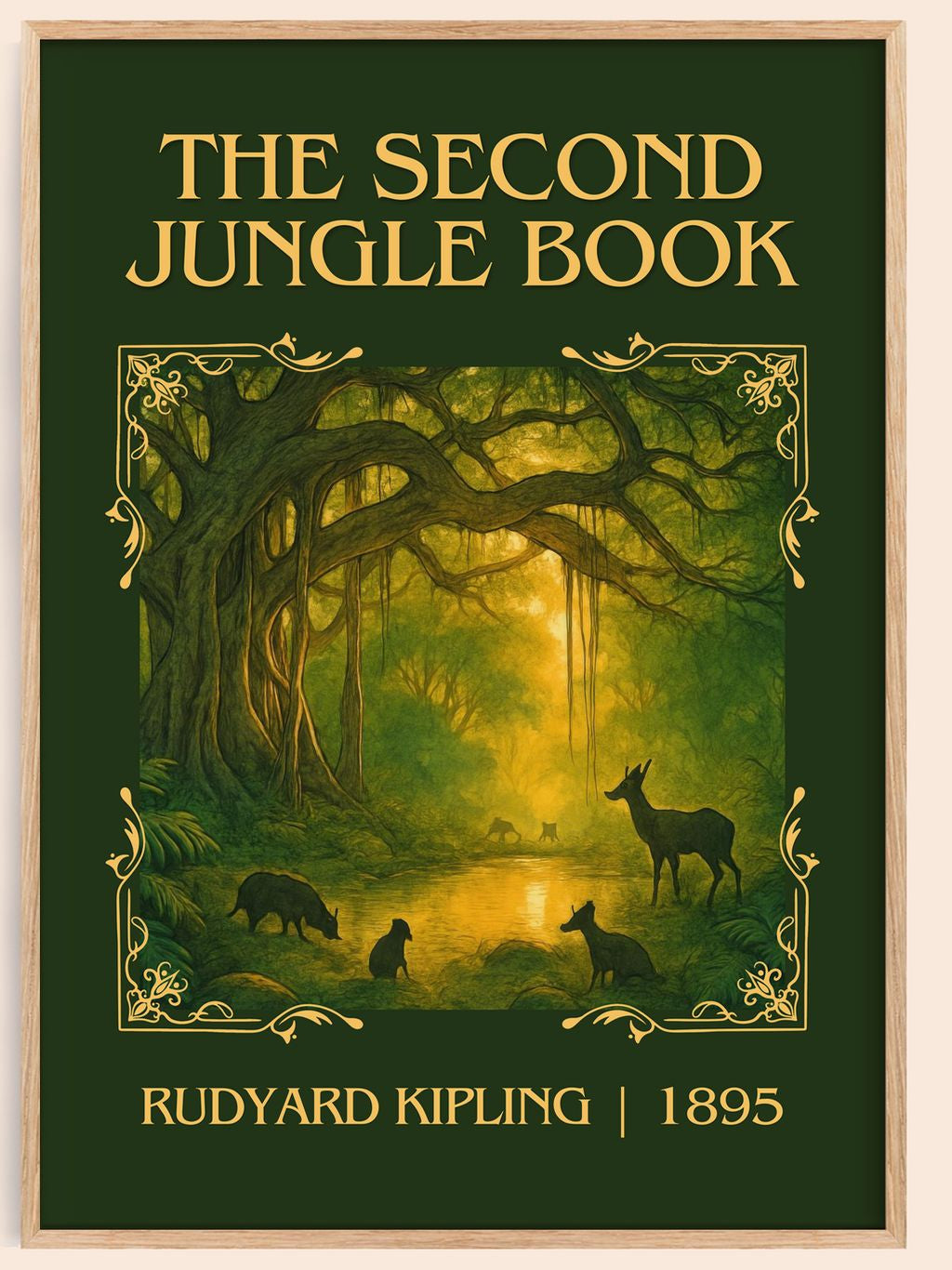 The Second Jungle Book Classic Book Art Print by Rudyard Kipling – book poster