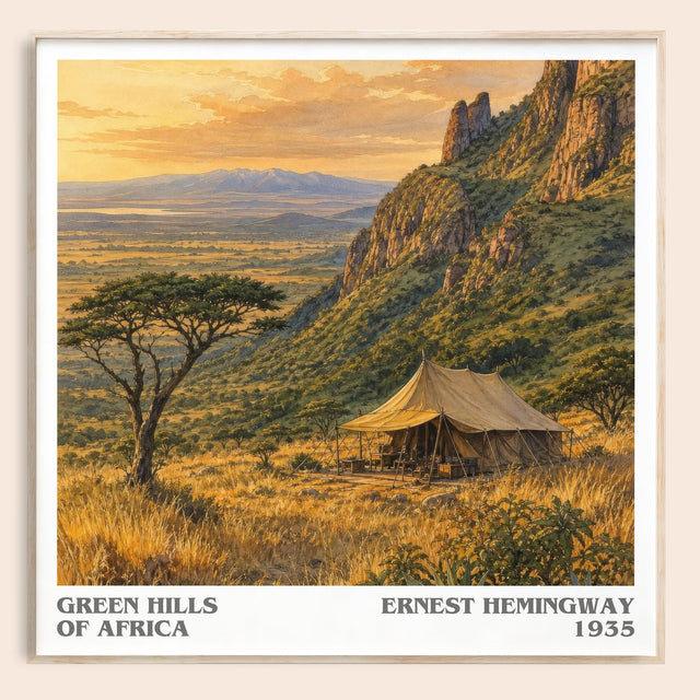 Green Hills Of Africa Literary Art Print by Ernest Hemingway