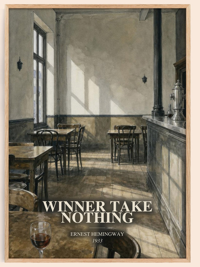 Winner Take Nothing Book Watercolour Illustration by Ernest Hemingway