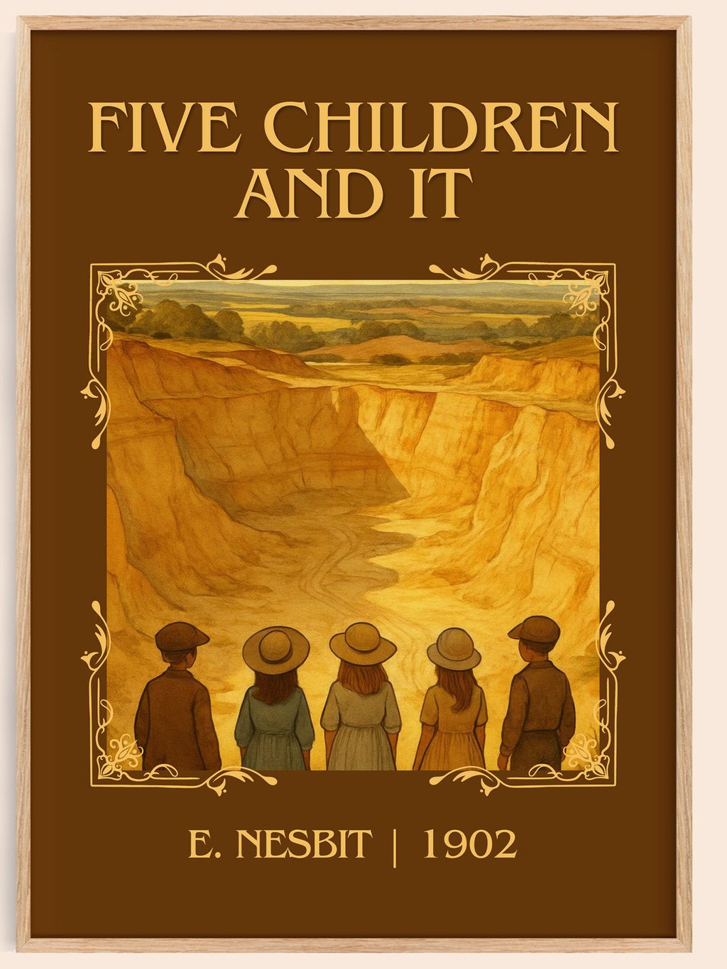 Five Children And It Classic Book Art Print by E. Nesbit – book poster