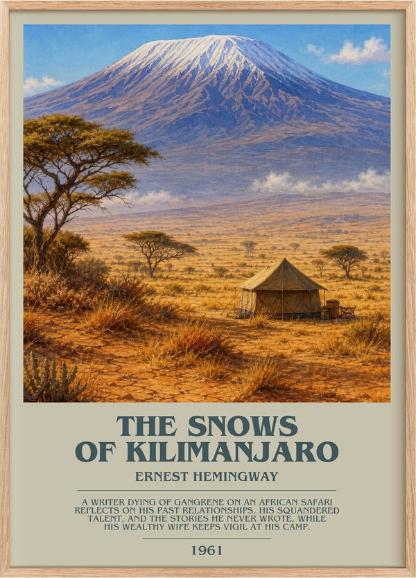 The Snows Of Kilimanjaro Bookish Wall Art by Ernest Hemingway