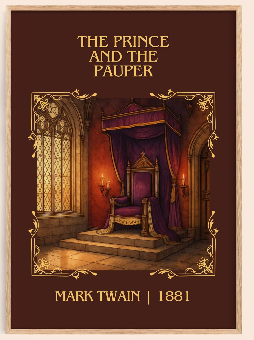 The Prince And The Pauper Classic Book Art Print by Mark Twain – book poster