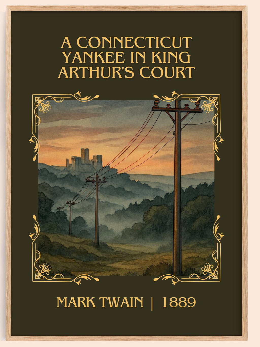 Connecticut Yankee In King Arthur'S Court Classic Book Art Print – book poster