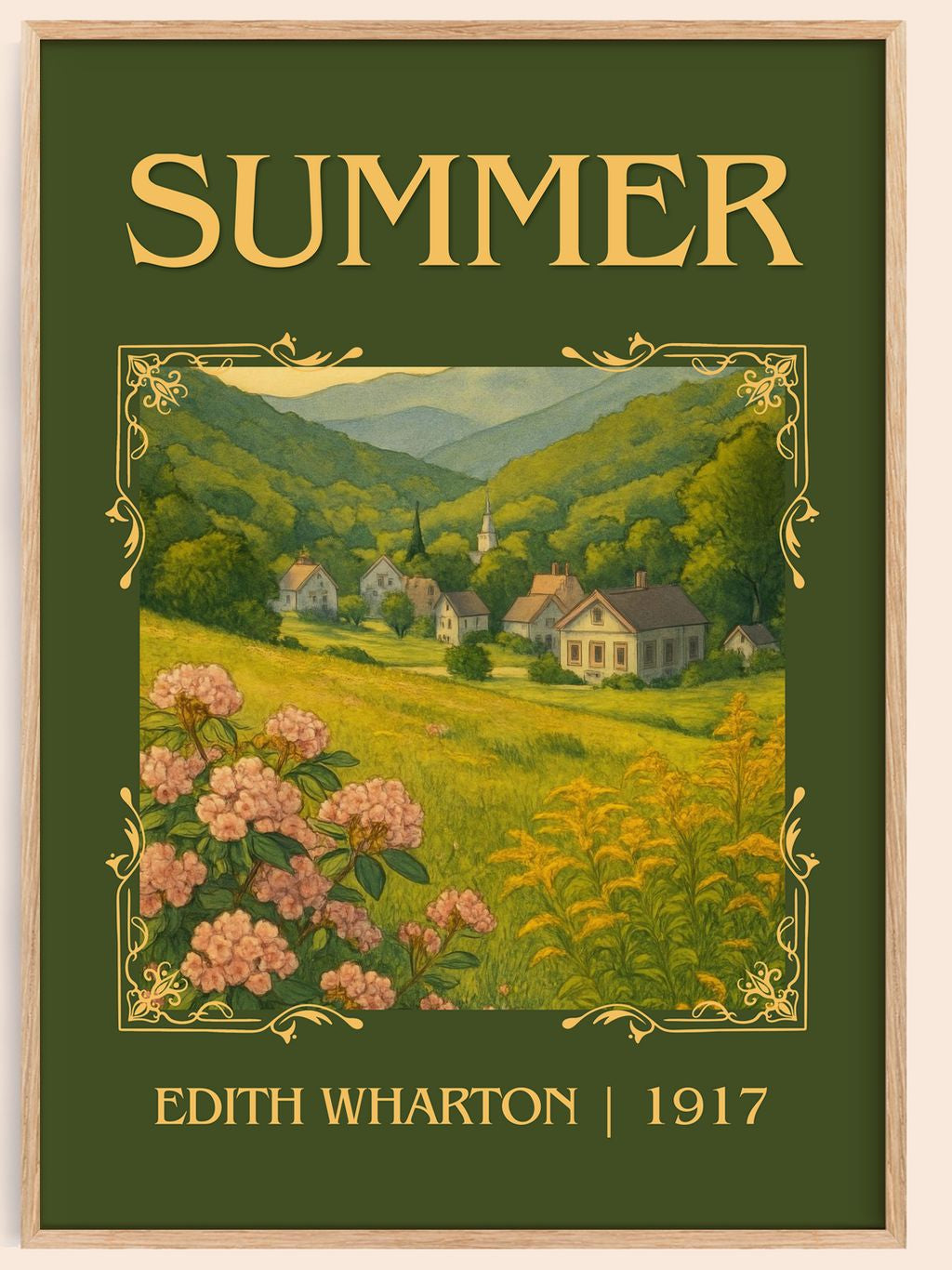 Summer Classic Book Art Print by Edith Wharton – book poster