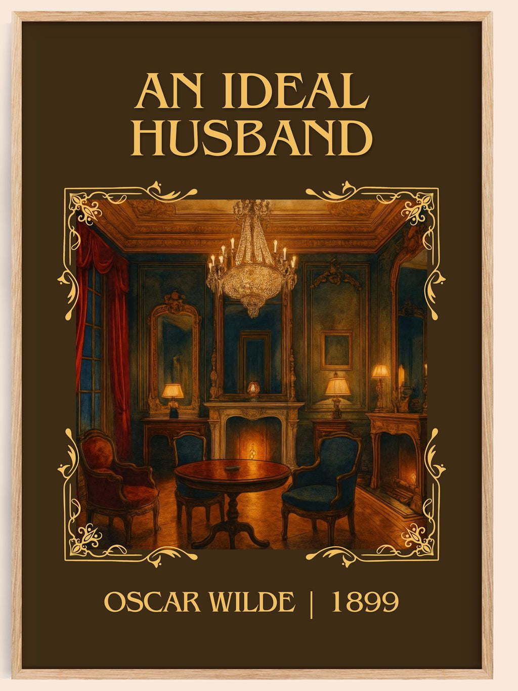 An Ideal Husband Classic Book Art Print by Oscar Wilde – book poster