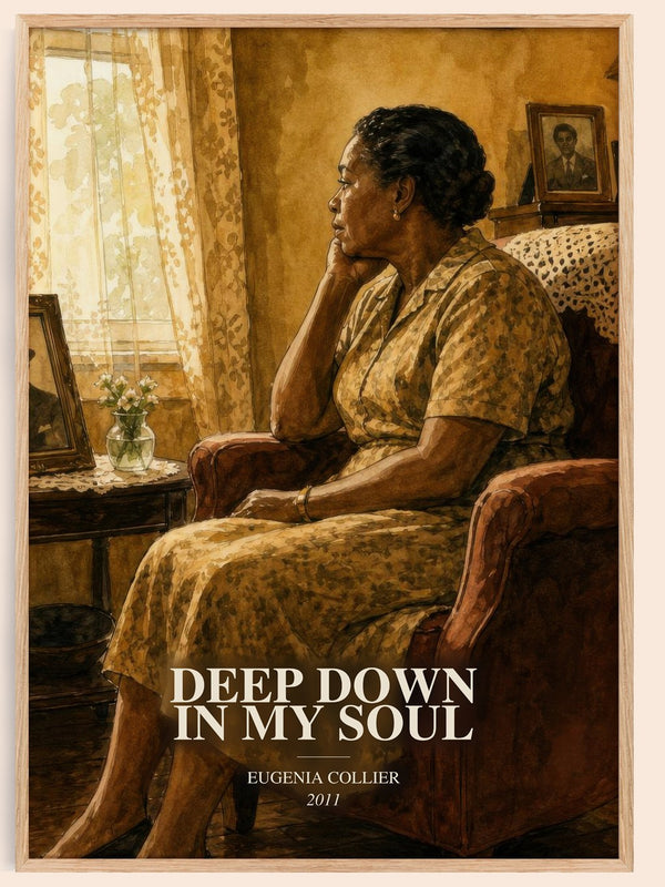 Deep Down In My Soul watercolour book poster by Eugenia Collier – framed literary art print