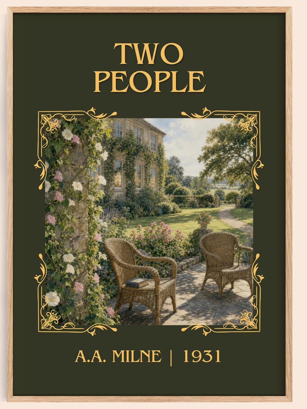 Two People Classic Book Art Print by A.A. Milne – book poster