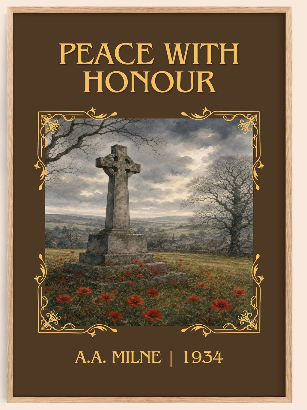 Peace With Honour Classic Book Art Print by A.A. Milne – book poster