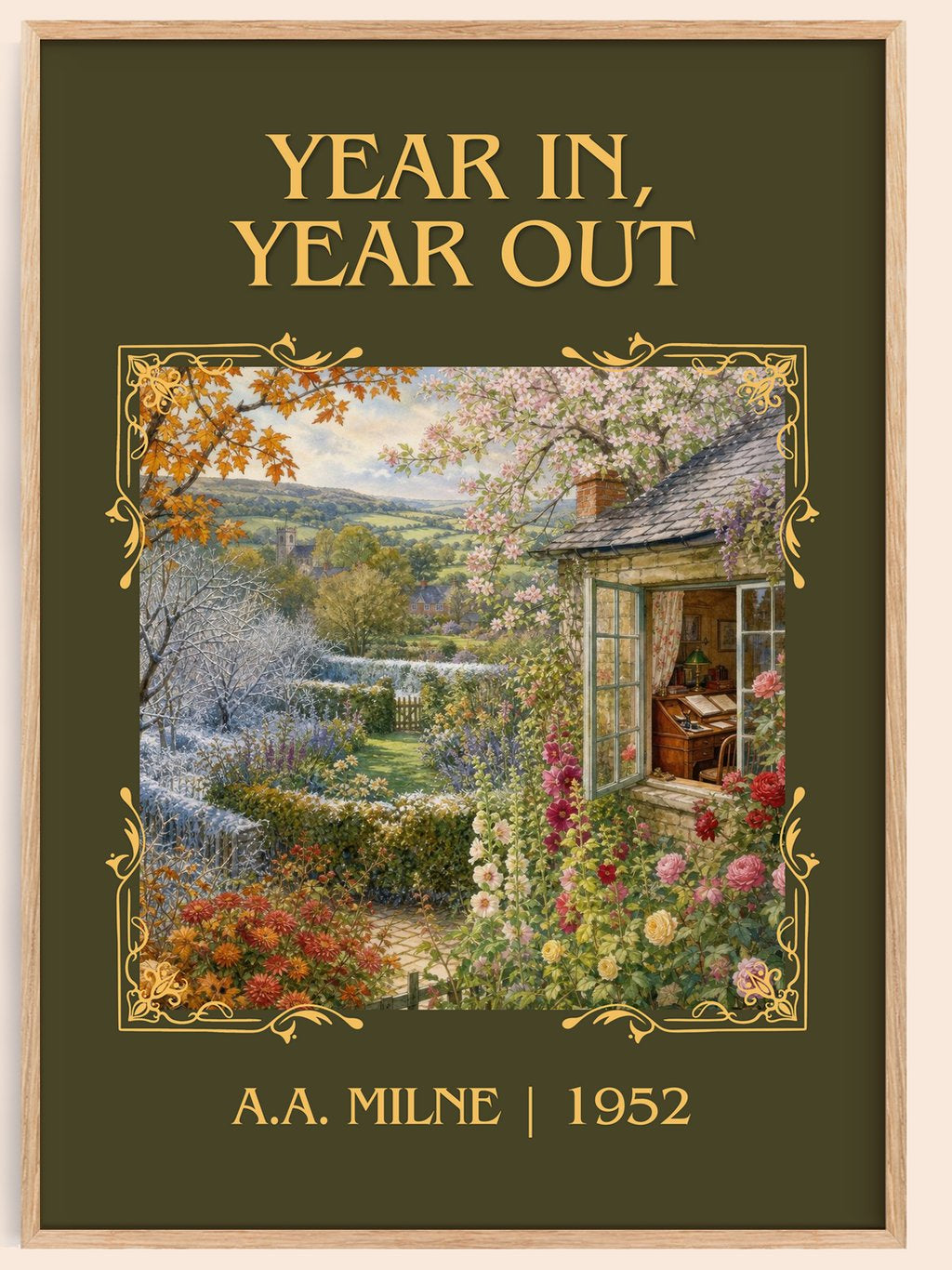 Year In, Year Out Classic Book Art Print by A.A. Milne – book poster