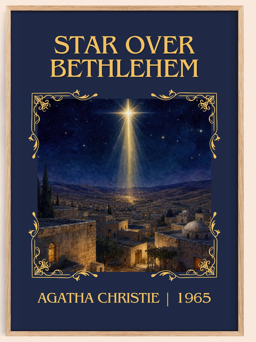 Star Over Bethlehem Classic Book Art Print by Agatha Christie – book poster
