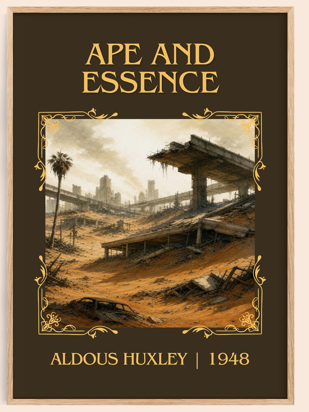 Ape And Essence Classic Book Art Print by Aldous Huxley – book poster