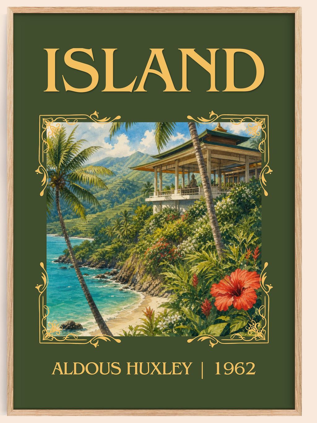 Island Classic Book Art Print by Aldous Huxley – book poster