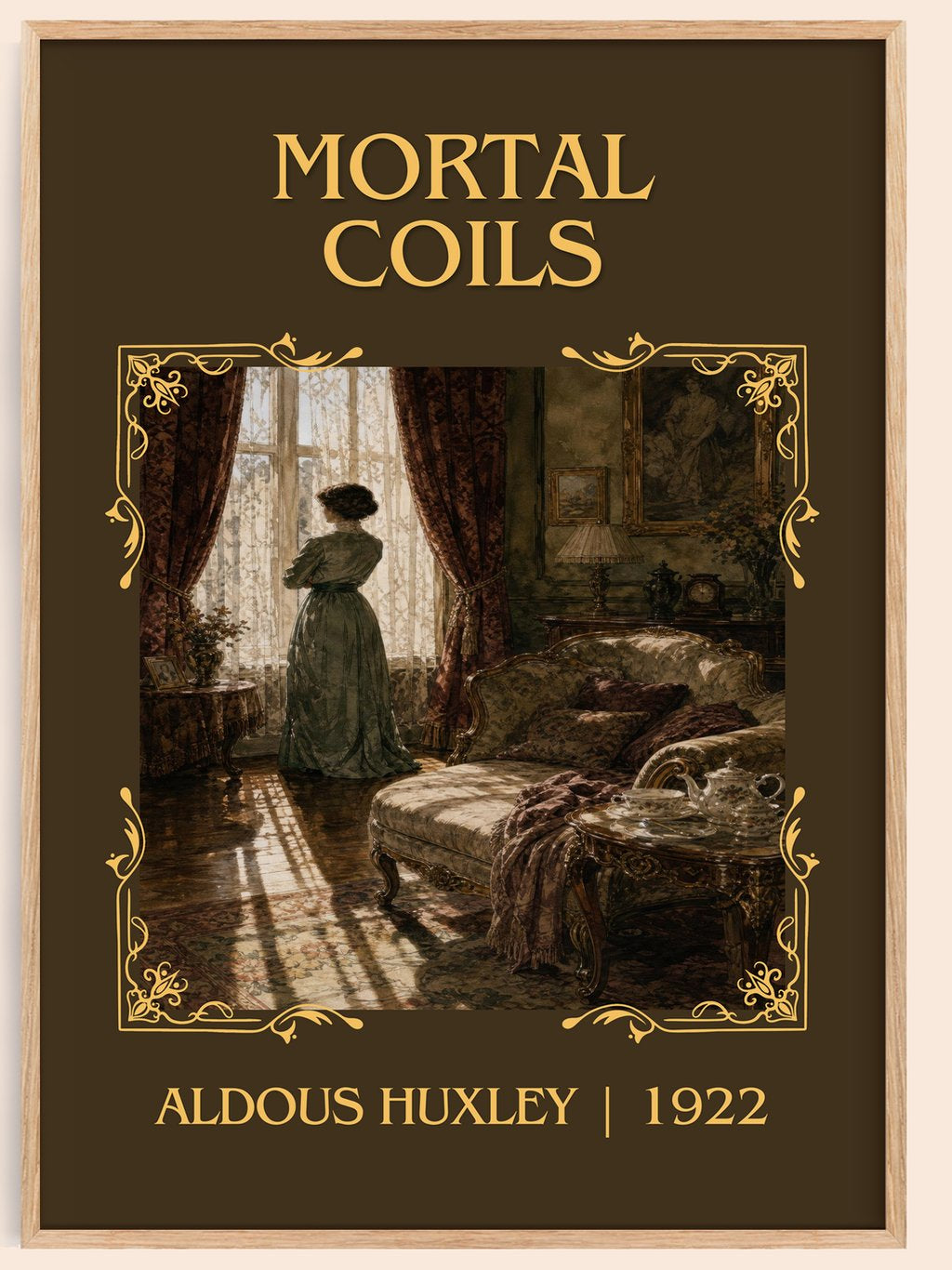 Mortal Coils Classic Book Art Print by Aldous Huxley – book poster
