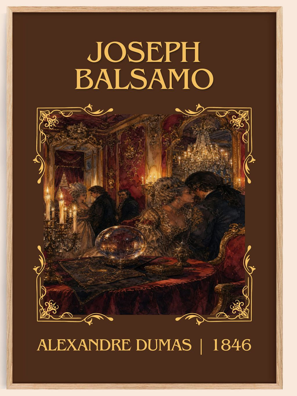 Joseph Balsamo Classic Book Art Print by Alexandre Dumas – book poster