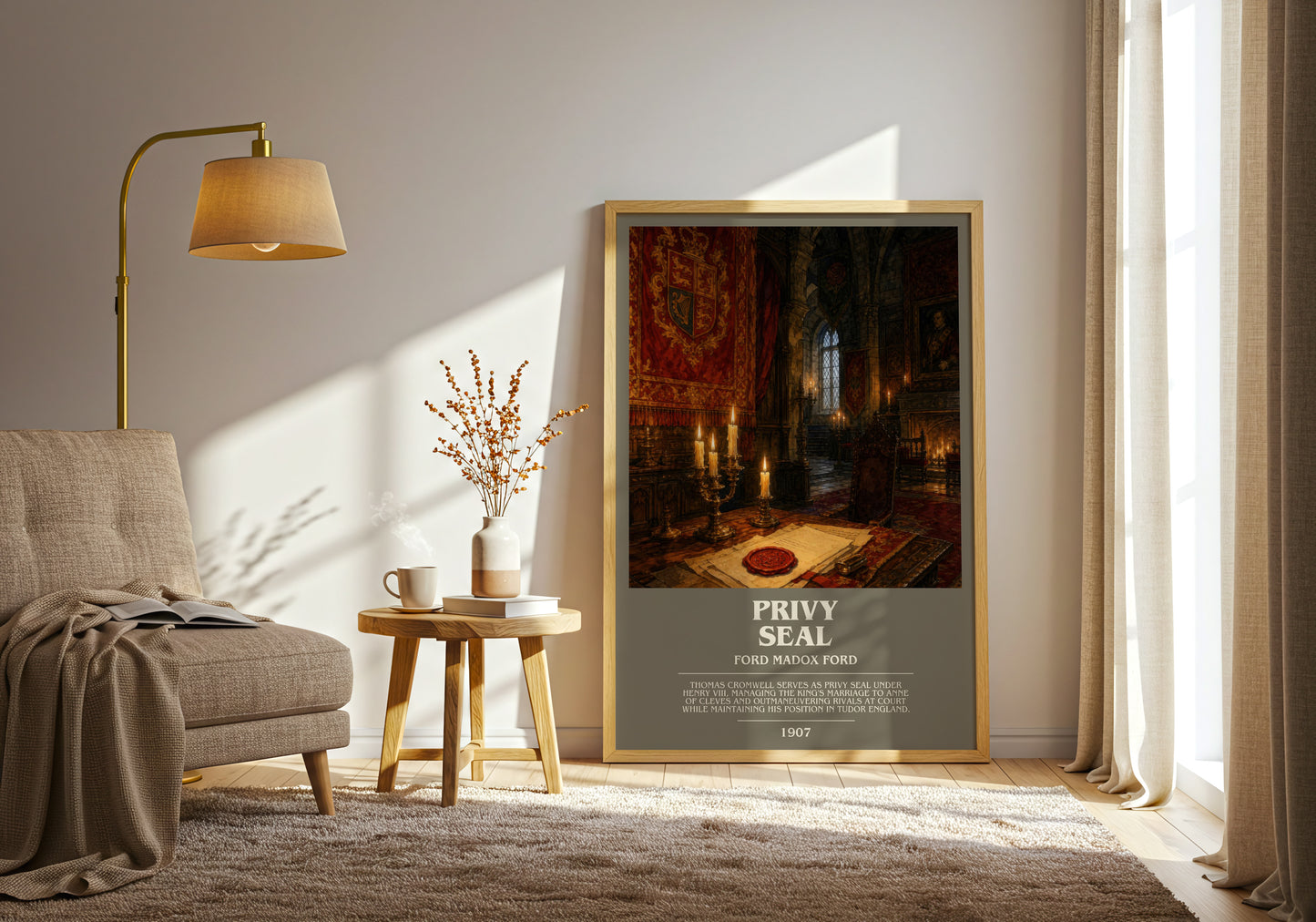 Privy Seal bookish print on bookshelf – Ford Madox Ford fan gift