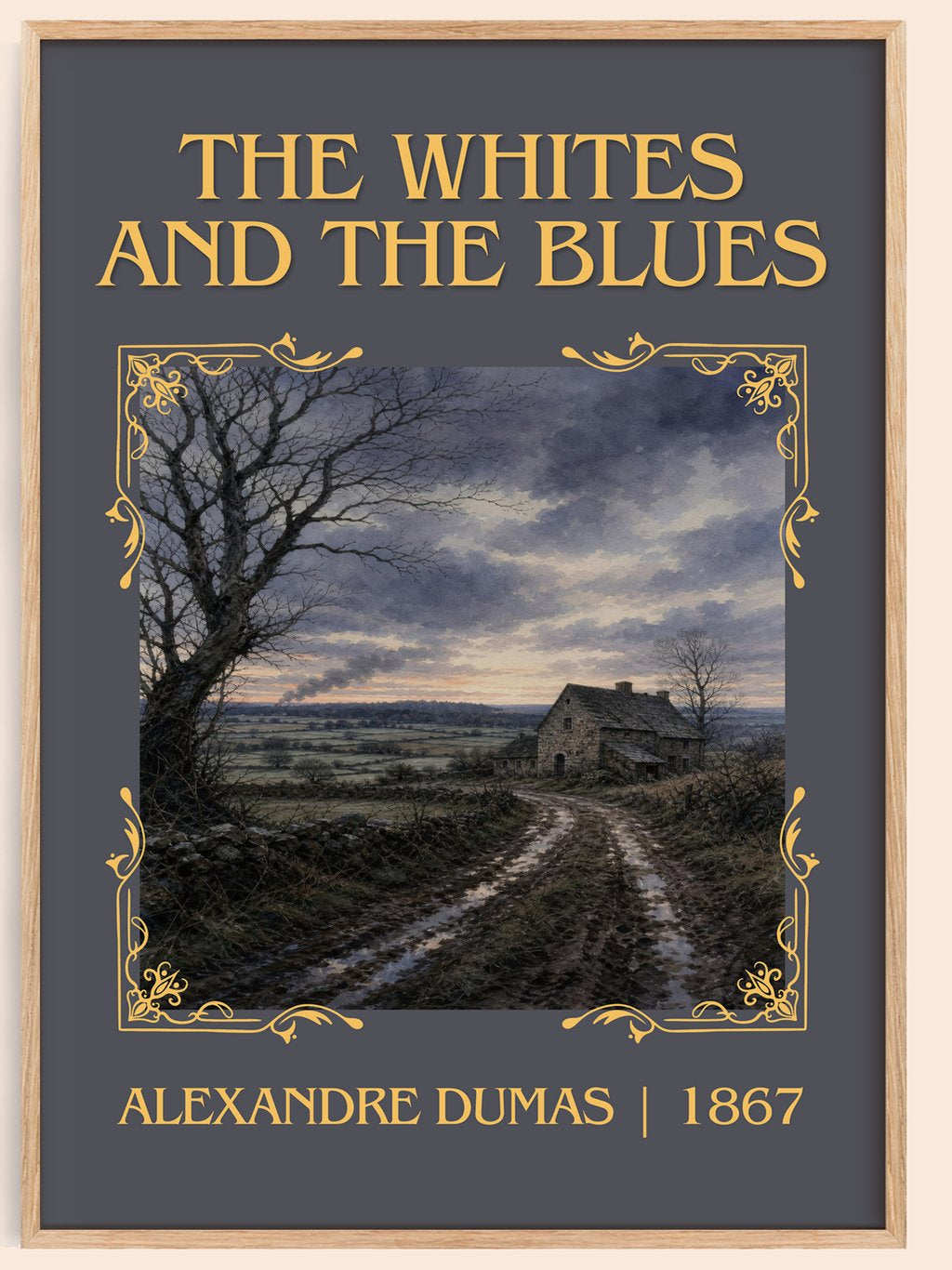 The Whites And The Blues Classic Book Art Print by Alexandre Dumas – book poster