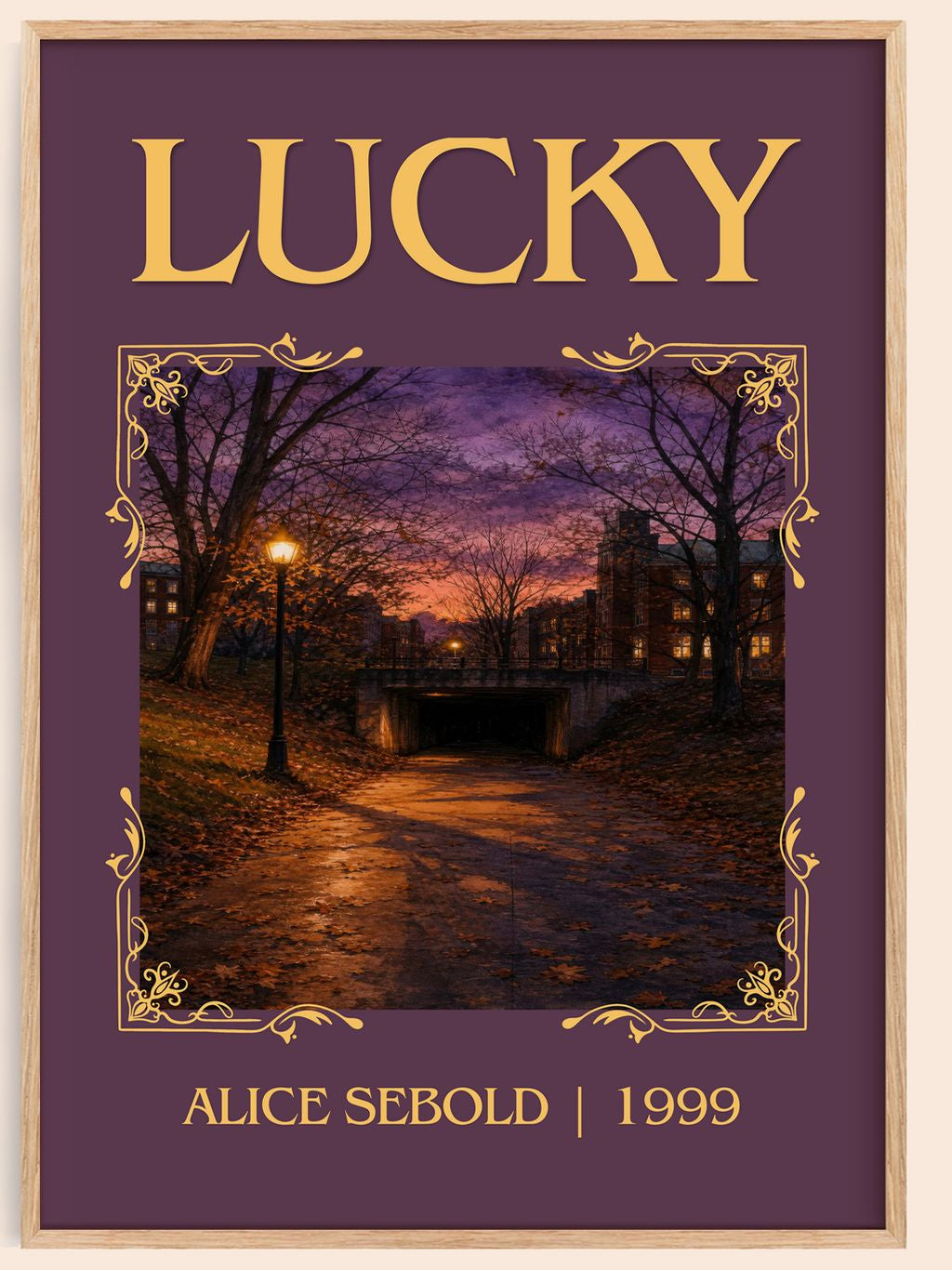 Lucky Classic Book Art Print by Alice Sebold – book poster
