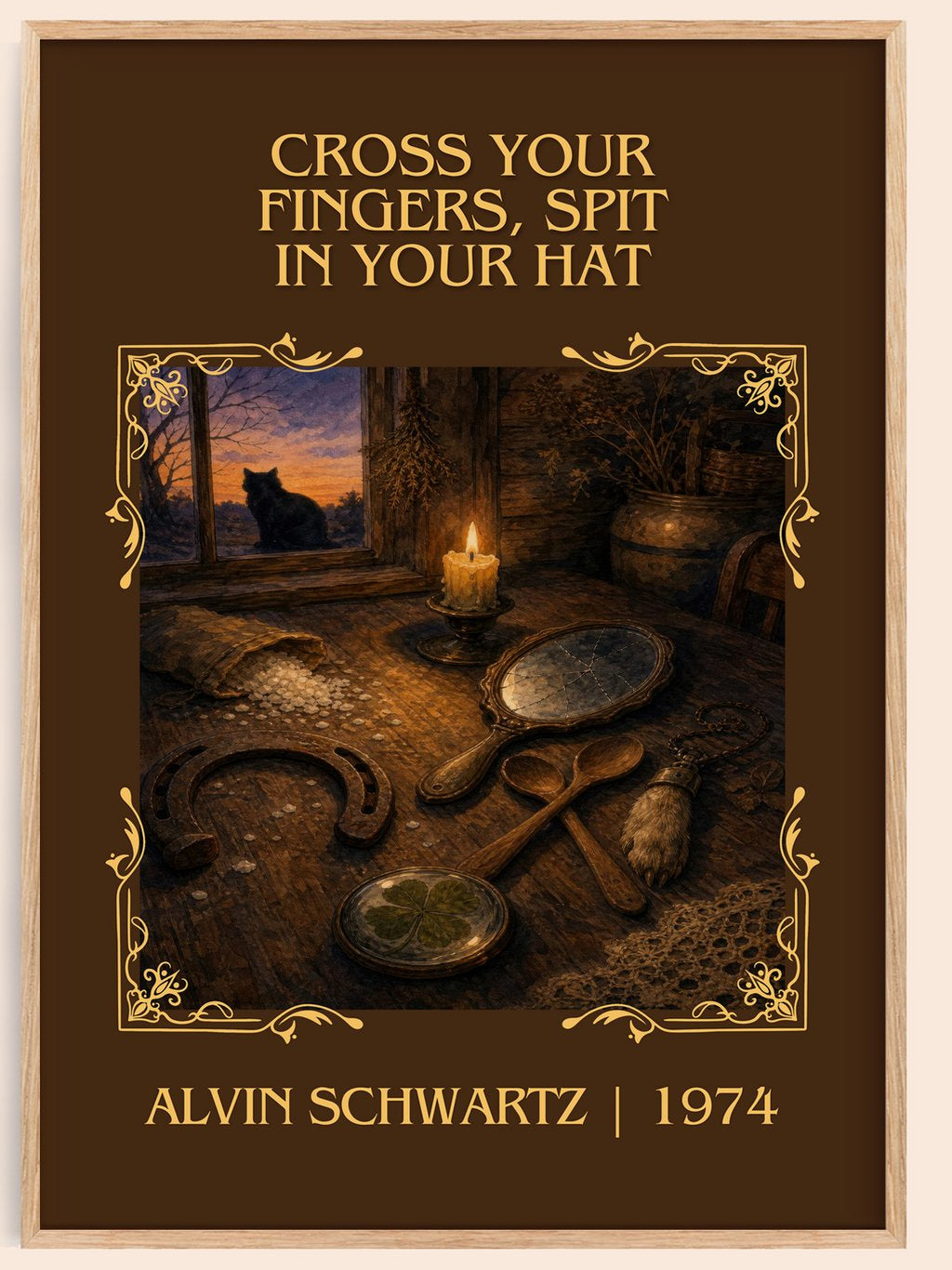Cross Your Fingers, Spit In Your Hat Classic Book Art Print – book poster