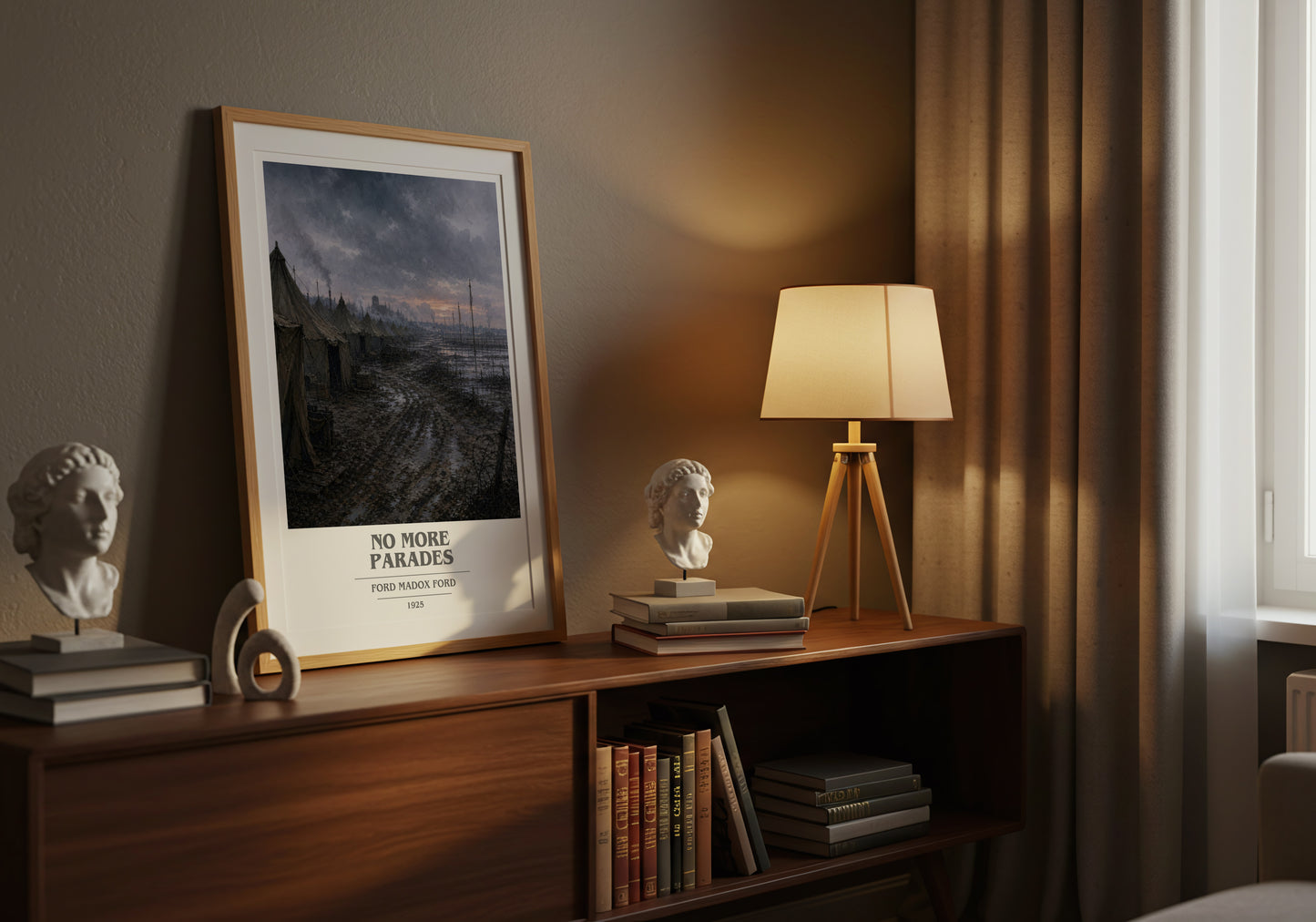 No More Parades book cover book poster framed on wall – historical fiction wall art