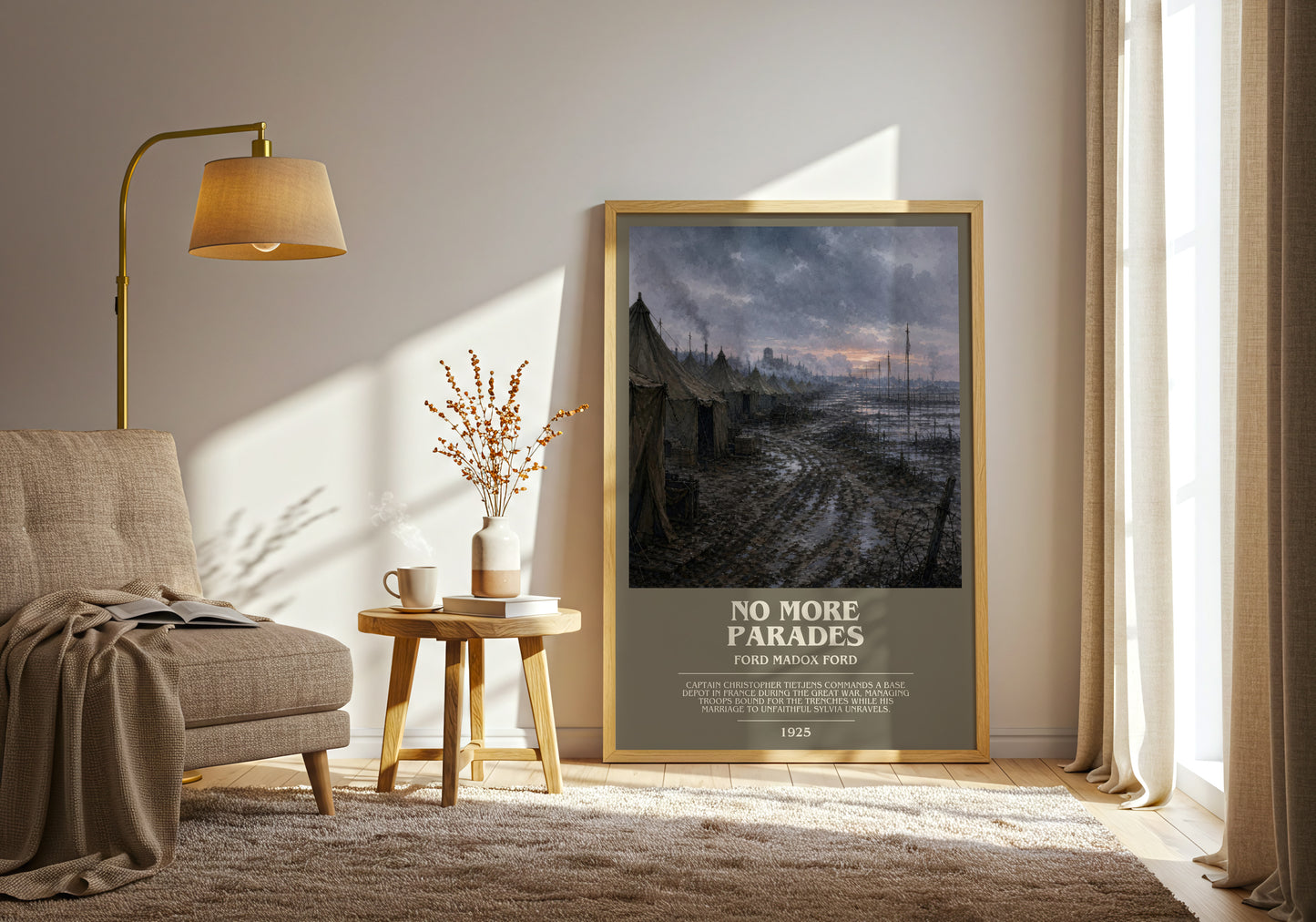 No More Parades bookish print on bookshelf – Ford Madox Ford fan gift