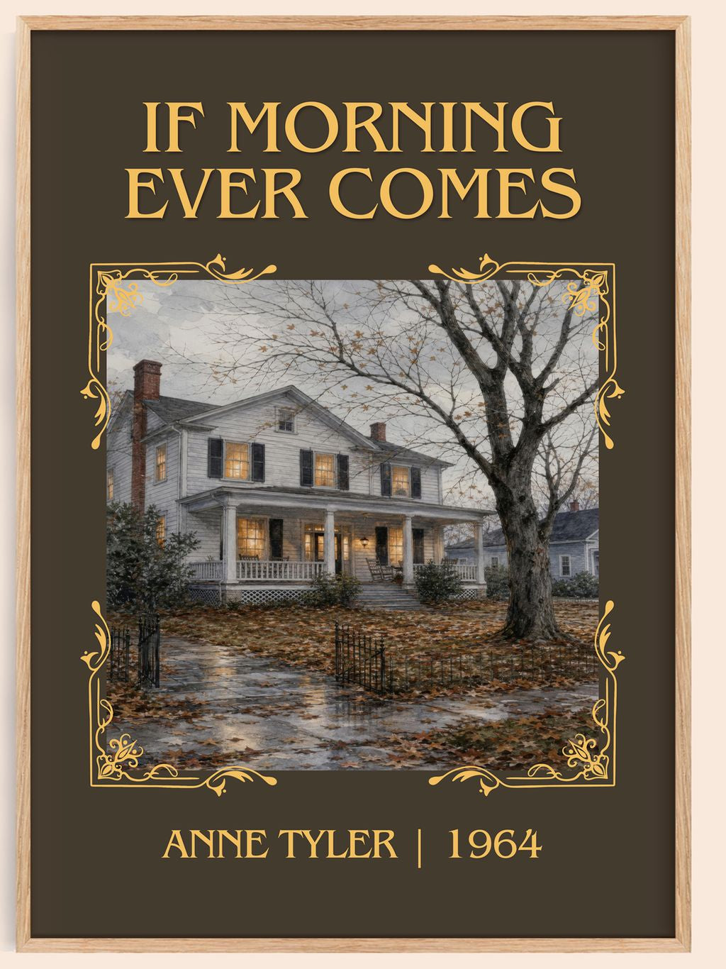 If Morning Ever Comes Classic Book Art Print by Anne Tyler – book poster