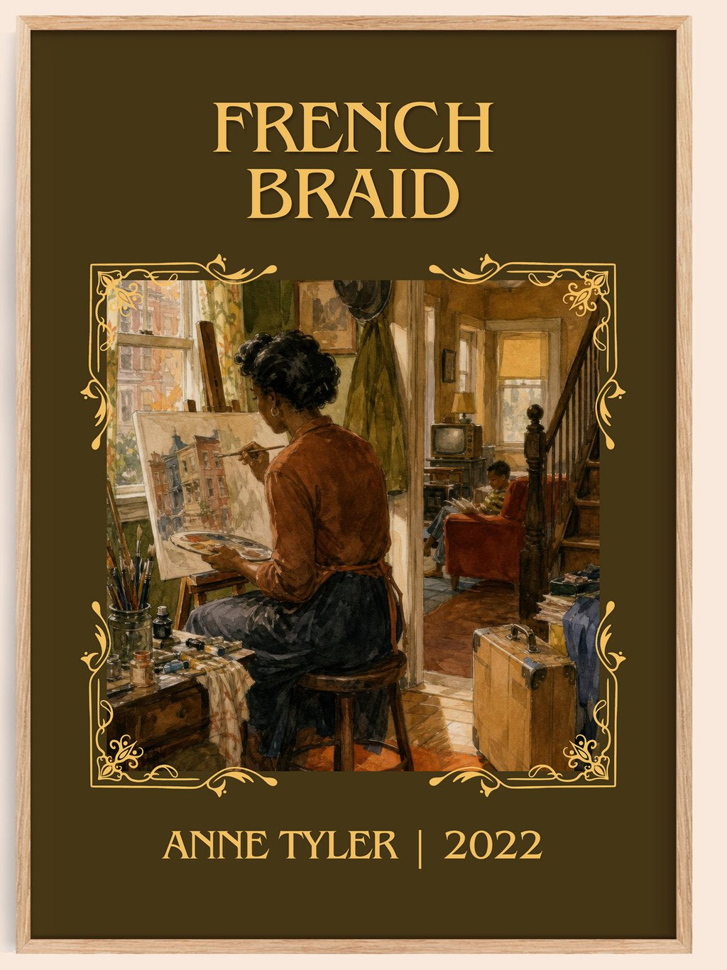 French Braid Classic Book Art Print by Anne Tyler – book poster