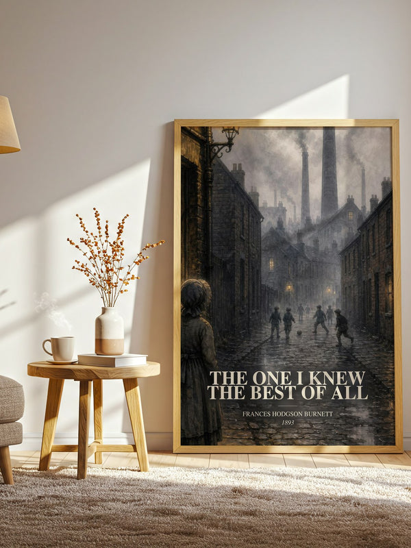 The One I Knew The Best Of All watercolour print in frame leaning in hallway – memoir wall art