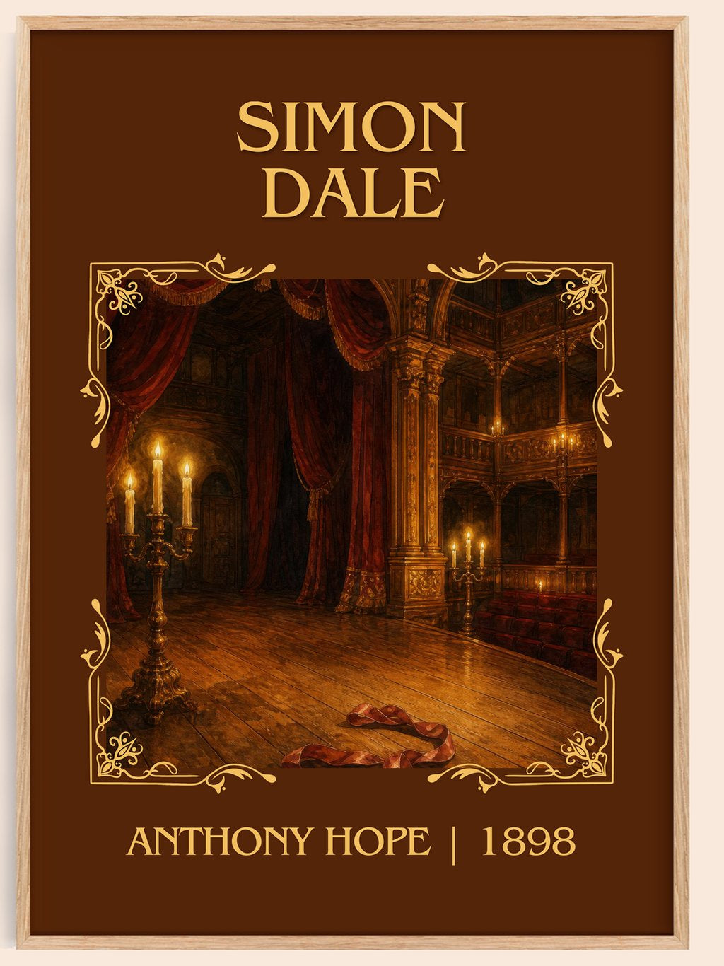 Simon Dale Classic Book Art Print by Anthony Hope – book poster
