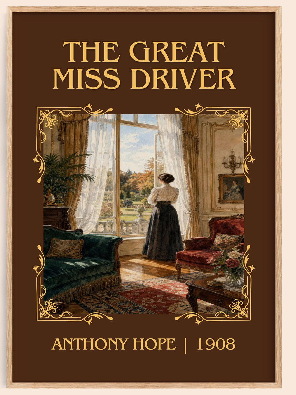 The Great Miss Driver Classic Book Art Print by Anthony Hope – book poster
