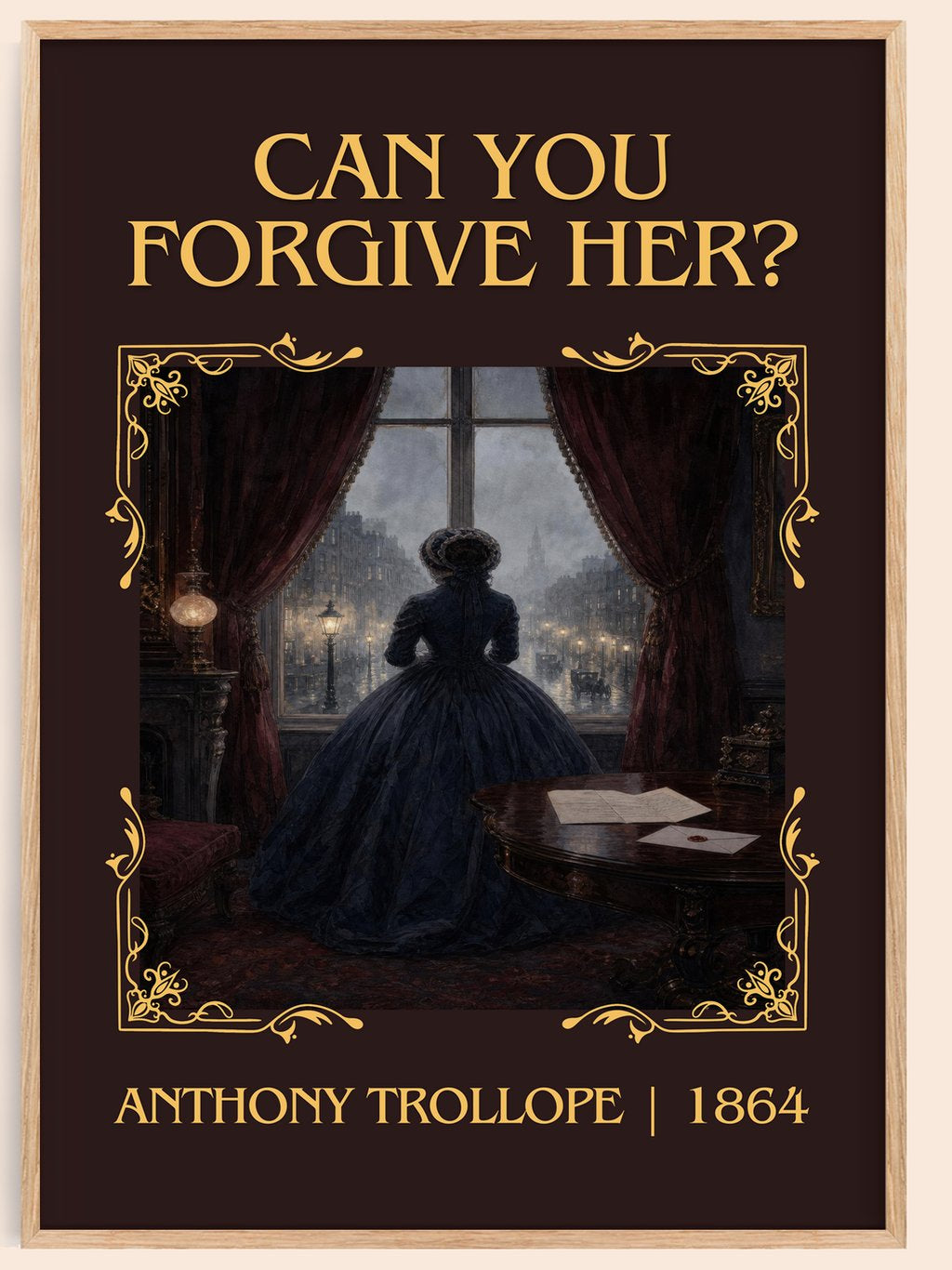 Can You Forgive Her? Classic Book Art Print by Anthony Trollope – book poster