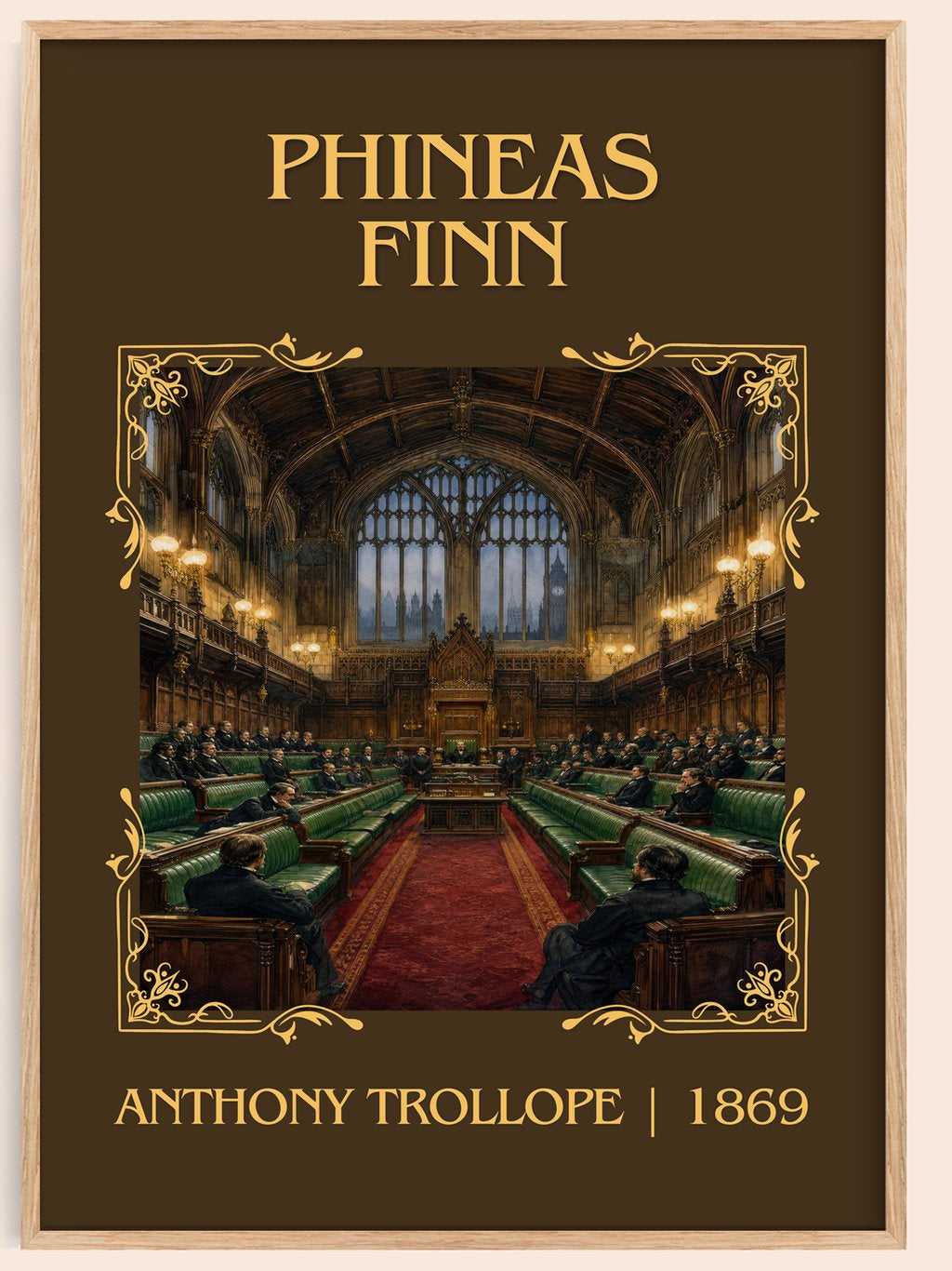 Phineas Finn Classic Book Art Print by Anthony Trollope – book poster