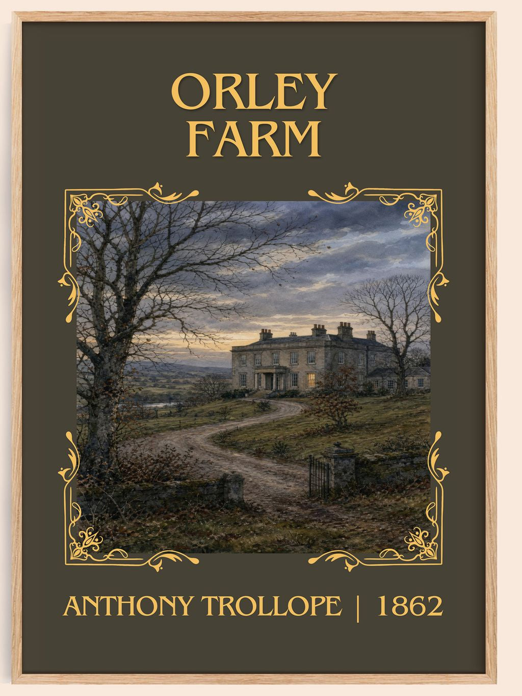 Orley Farm Classic Book Art Print by Anthony Trollope – book poster