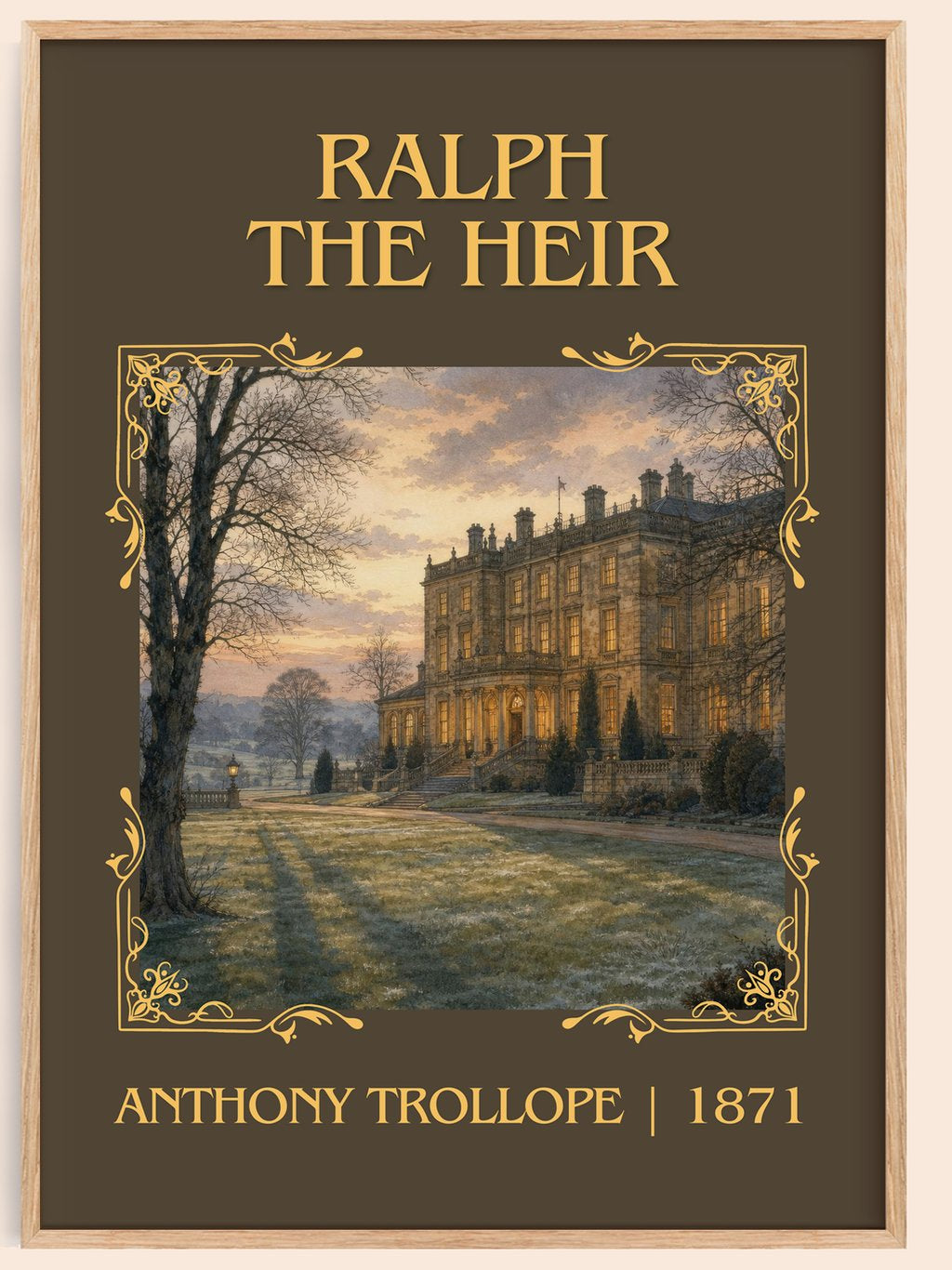 Ralph The Heir Classic Book Art Print by Anthony Trollope – book poster