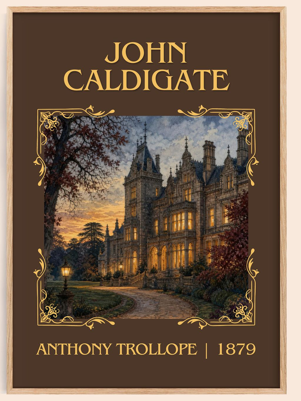John Caldigate Classic Book Art Print by Anthony Trollope – book poster