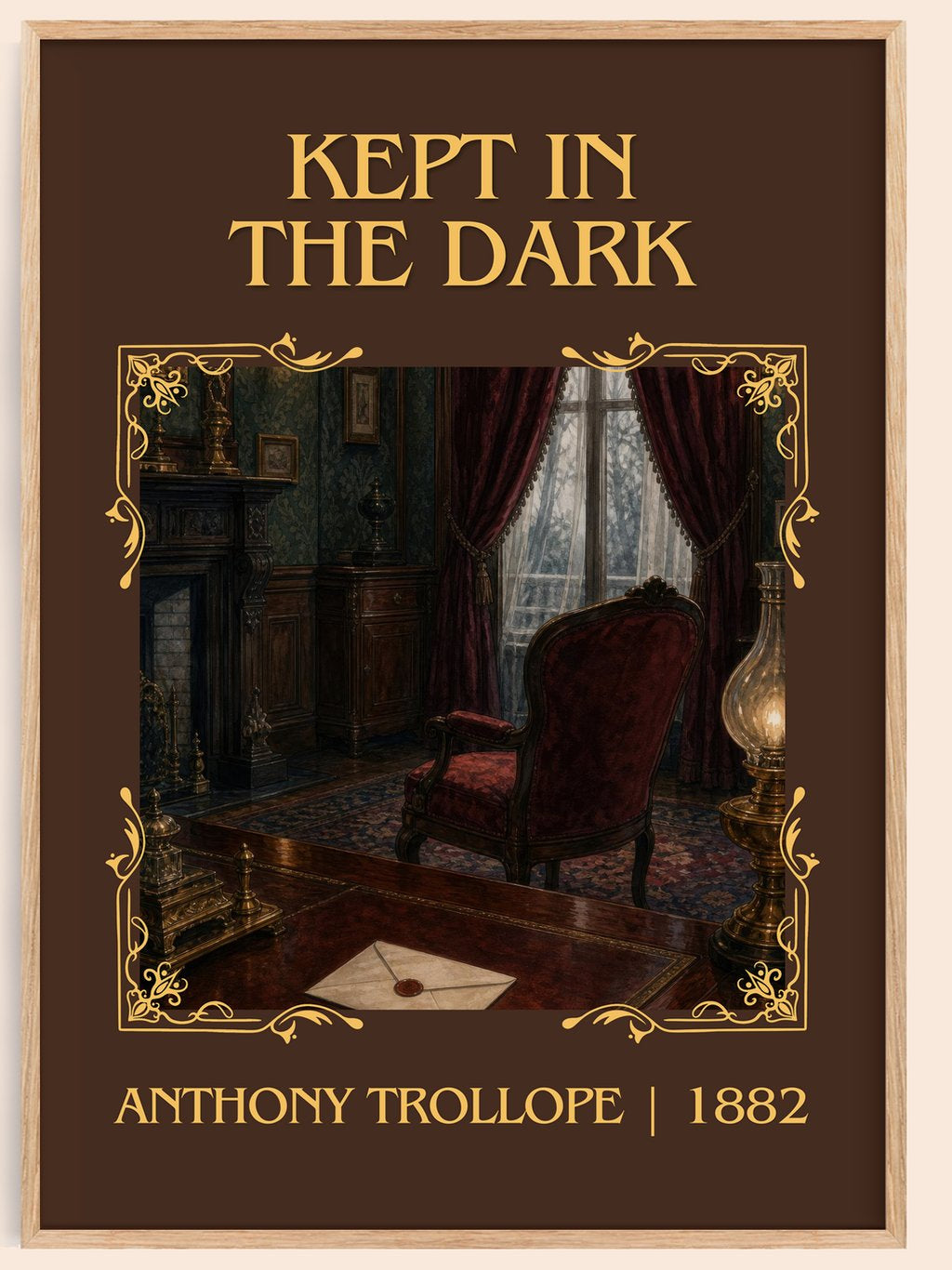 Kept In The Dark Classic Book Art Print by Anthony Trollope – book poster