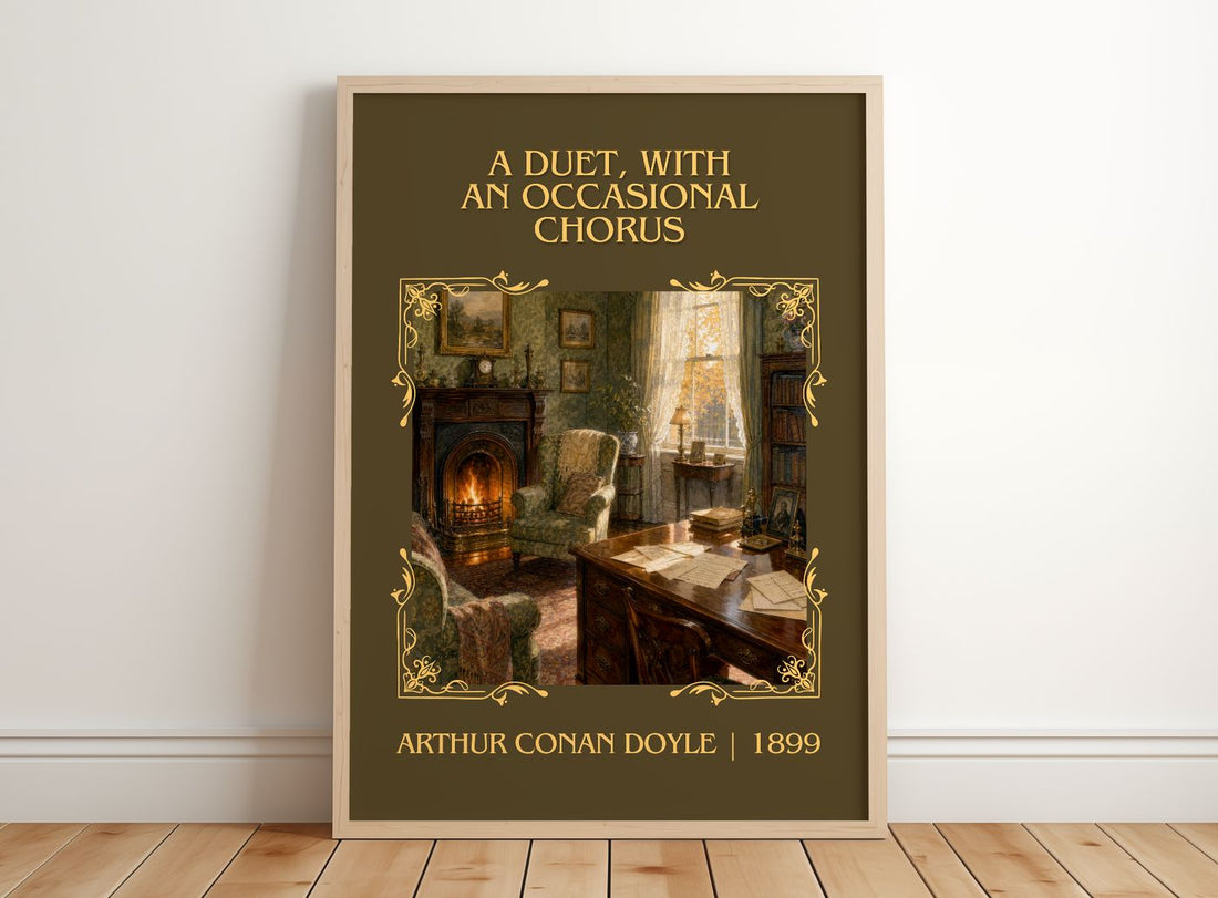 Duet, With An Occasional Chorus Classic Book Art Print by A. Doyle – framed print leaning on a wooden floor