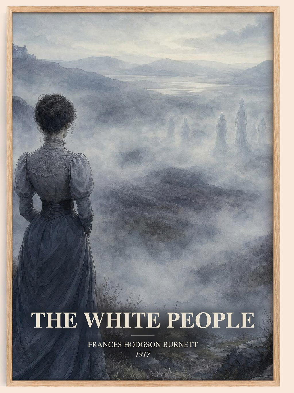 The White People watercolour book poster by Frances Hodgson Burnett – framed literary art print