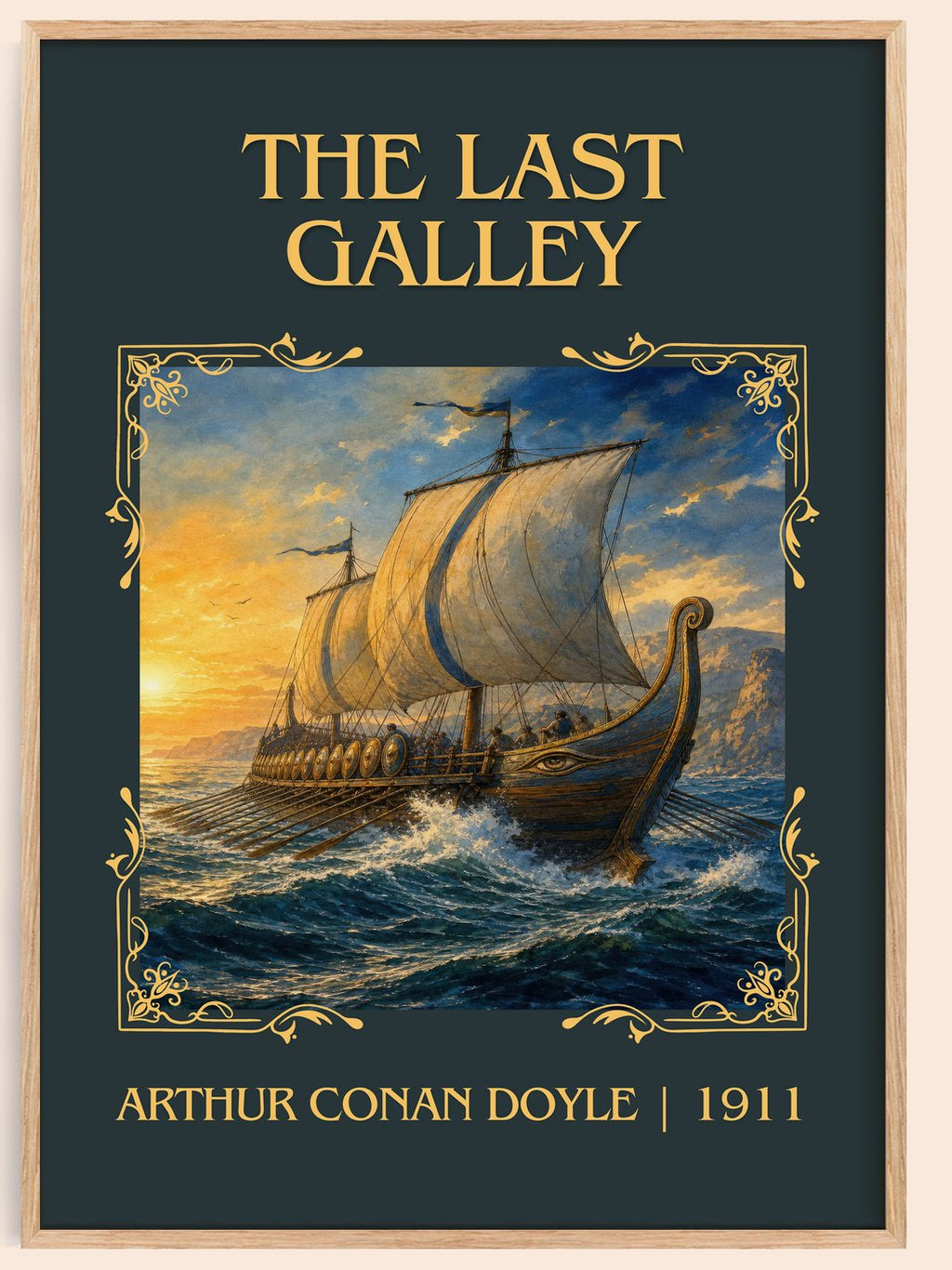 The Last Galley Classic Book Art Print by Arthur Conan Doyle – book poster