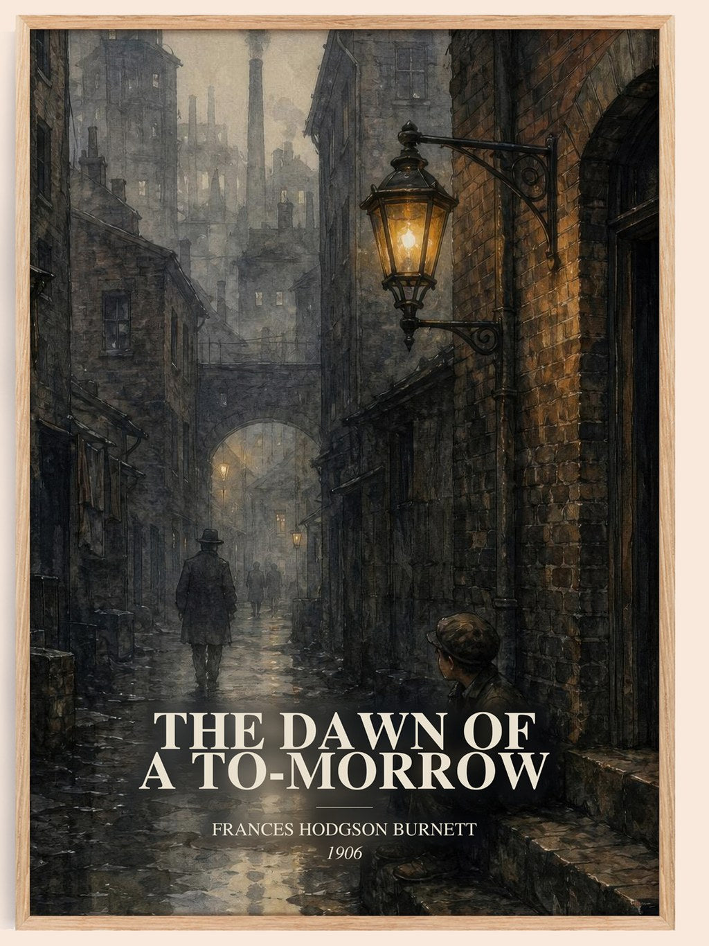 The Dawn Of A To-Morrow watercolour book poster by Frances Hodgson Burnett – framed literary art print