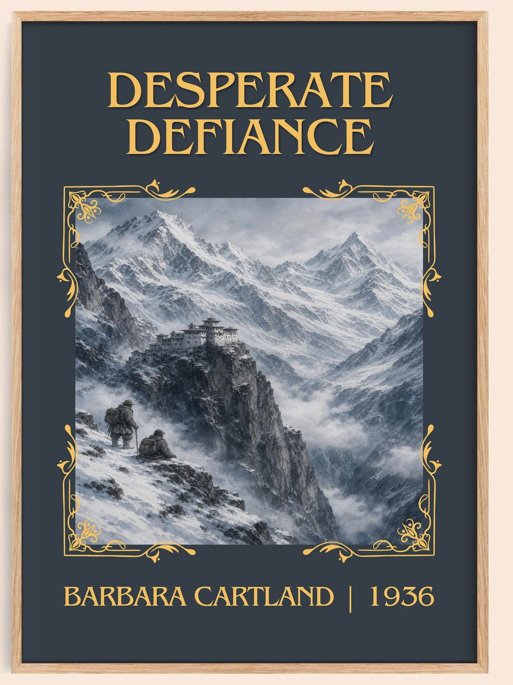 Desperate Defiance Classic Book Art Print by Barbara Cartland – book poster