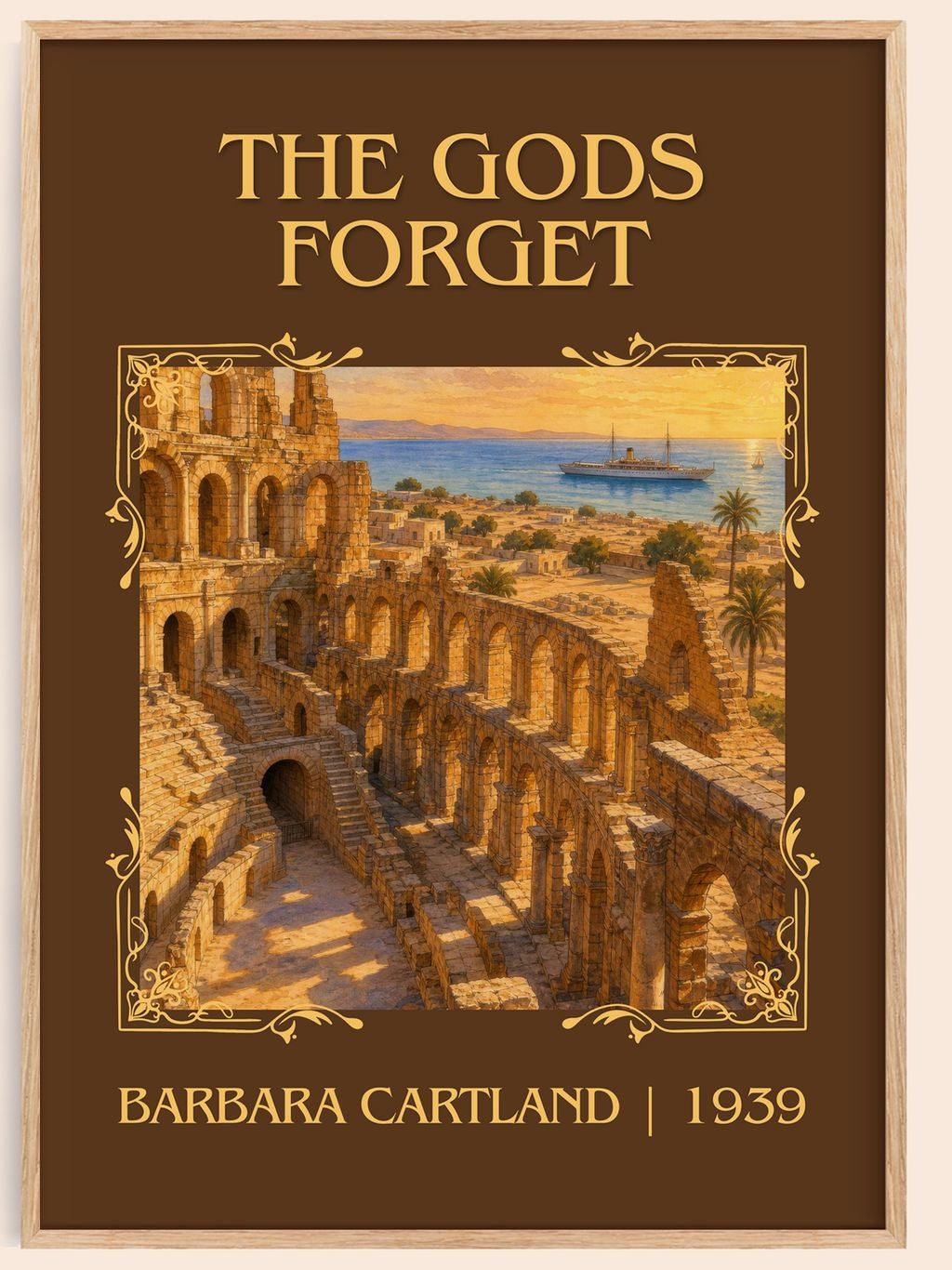 The Gods Forget Classic Book Art Print by Barbara Cartland – book poster