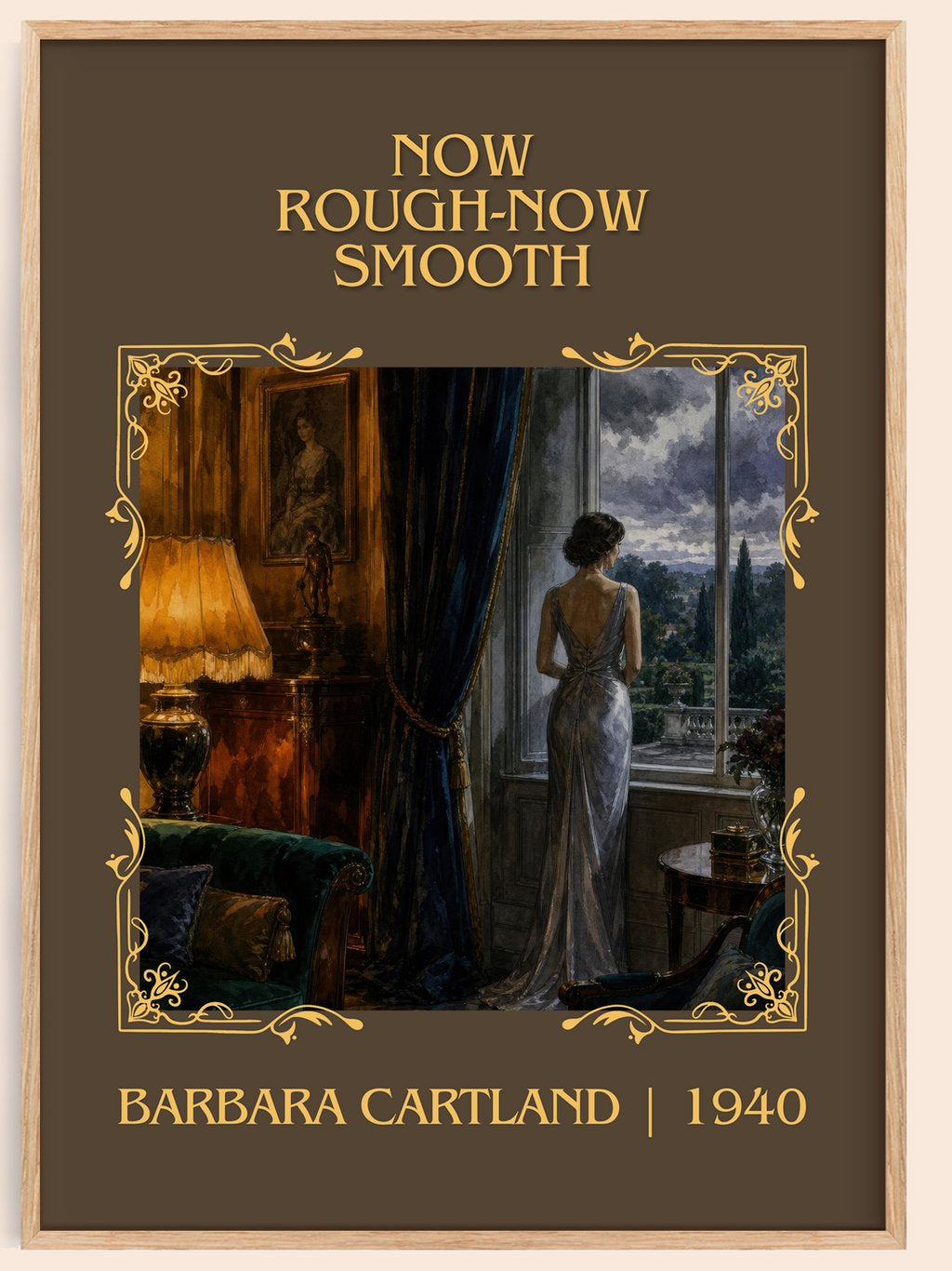 Now Rough-Now Smooth Classic Book Art Print by Barbara Cartland – book poster