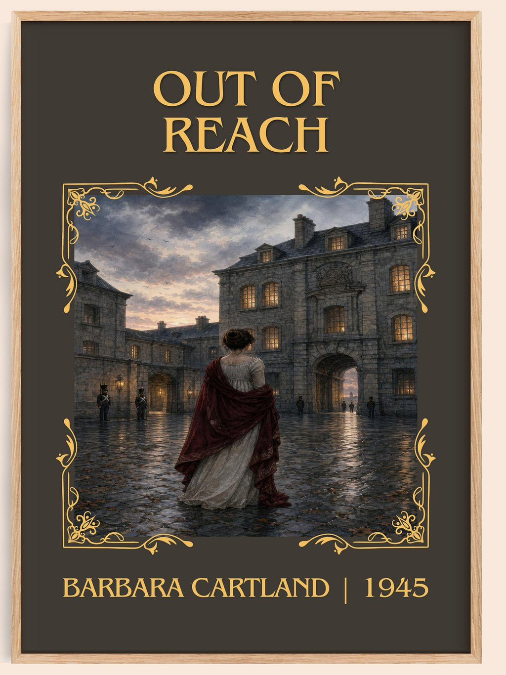 Out Of Reach Classic Book Art Print by Barbara Cartland – book poster